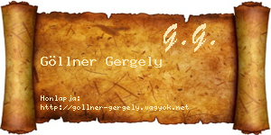 Göllner Gergely névjegykártya